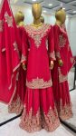 TRENDING CHINON SILK EMBROIDERY WORK TOP PALAZZO WITH DUPATTA PARTY WEAR WHOLESALE PRICE ETHNIC GARMENT (3)
