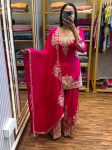 TRENDING CHINON SILK EMBROIDERY WORK TOP PALAZZO WITH DUPATTA PARTY WEAR WHOLESALE PRICE ETHNIC GARMENT (3)