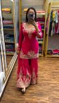 TRENDING CHINON SILK EMBROIDERY WORK TOP PALAZZO WITH DUPATTA PARTY WEAR WHOLESALE PRICE ETHNIC GARMENT (3)