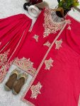 TRENDING CHINON SILK EMBROIDERY WORK TOP PALAZZO WITH DUPATTA PARTY WEAR WHOLESALE PRICE ETHNIC GARMENT (3)
