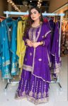 TRENDING CHINON SILK EMBROIDREY SEQUENCE WORK TOP SHARARA WITH DUPATTA PARTY WEAR WHOLESALE PRICE ETHNIC GARMENT (4)