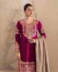 TRENDING GEORGETTE CODING SEQUENCE EMBROIDERY WORK TOP SHARARA WITH DUPATTA PARTY WEAR WHOLESALE PRICE ETHNIC GARMENT (5)