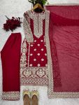 TRENDING GEORGETTE EMBROIDERY SEQUENCE WORK TOP BOTTOM WITH DUPATTA PARTY WEAR WHOLESALE PRICE ETHNIC GARMENT (4)