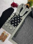 TRENDING GEORGETTE EMBROIDERY SEQUENCE WORK TOP BOTTOM WITH DUPATTA PARTY WEAR WHOLESALE PRICE ETHNIC GARMENT (4)