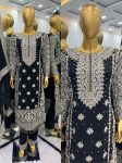 TRENDING GEORGETTE EMBROIDERY SEQUENCE WORK TOP BOTTOM WITH DUPATTA PARTY WEAR WHOLESALE PRICE ETHNIC GARMENT (4)