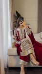 TRENDING GEORGETTE EMBROIDERY SEQUENCE WORK TOP BOTTOM WITH DUPATTA PARTY WEAR WHOLESALE PRICE ETHNIC GARMENT (4)