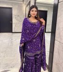 TRENDING GEORGETTE EMBROIDERY SEQUENCE WORK TOP SHARARA WITH DUPATTA PARTY WEAR WHOLESALE PRICE EETHNIC GARMENT (1)