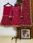 TRENDING GEORGETTE EMBROIDERY SEQUENCE WORK TOP SHARARA WITH DUPATTA PARTY WEAR WHOLESALE PRICE EETHNIC GARMENT (4)