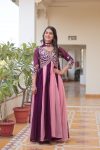 TRENDING GEORGETTE SEQUENCE EMBROIDERY THREAD WORK GOWN WITH DUPATTA PARTY WEAR WHOLESALE PRICE ETHNIC GARMENT (6)