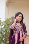 TRENDING GEORGETTE SEQUENCE EMBROIDERY THREAD WORK GOWN WITH DUPATTA PARTY WEAR WHOLESALE PRICE ETHNIC GARMENT (6)
