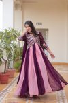 TRENDING GEORGETTE SEQUENCE EMBROIDERY THREAD WORK GOWN WITH DUPATTA PARTY WEAR WHOLESALE PRICE ETHNIC GARMENT (6)