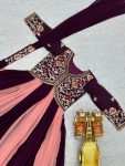 TRENDING GEORGETTE SEQUENCE EMBROIDERY THREAD WORK GOWN WITH DUPATTA PARTY WEAR WHOLESALE PRICE ETHNIC GARMENT (6)