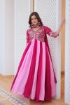 TRENDING GEORGETTE SEQUENCE EMBROIDERY THREAD WORK GOWN WITH DUPATTA PARTY WEAR WHOLESALE PRICE ETHNIC GARMENT (5)
