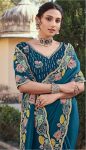 TRENDING JIMMY CHOO EMBROIDERY MULTI THREAD CODING WORK SAREE WITH UNSTITCHED BLOUSE PARTY WEAR WHOLESALE PRICE ETHNIC GARMENT (3)