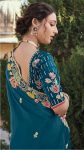 TRENDING JIMMY CHOO EMBROIDERY MULTI THREAD CODING WORK SAREE WITH UNSTITCHED BLOUSE PARTY WEAR WHOLESALE PRICE ETHNIC GARMENT (3)