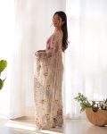 TRENDING NET EMBROIDERY CHAIN STITCH WORK SAREE WITH UNSTITCHED BLOUSE PARTY WEAR WHOLESALE PRICE ETHNIC GARMENT (9)