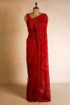 TRENDING NET THREAD SEQUENCE WORK SAREE WITH UNSTITCHED BLOUSE PARTY WEAR WHOLESALE PRICE ETHNIC GARMENT (6)