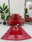 TRENDING NET THREAD SEQUENCE WORK SAREE WITH UNSTITCHED BLOUSE PARTY WEAR WHOLESALE PRICE ETHNIC GARMENT (6)