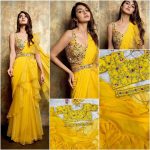 TRENDING ORGANZA PLAIN RUFFLE WORK LEHENGA SAREE WITH STITCHED BLOUSE PARTY WEAR WHOLESALE PRICE ETHNIC GARMENT (12)