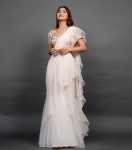 TRENDING ORGANZA PLAIN RUFFLE WORK LEHENGA SAREE WITH STITCHED BLOUSE PARTY WEAR WHOLESALE PRICE ETHNIC GARMENT (18)