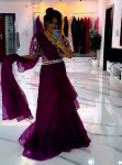 TRENDING ORGANZA PLAIN RUFFLE WORK LEHENGA SAREE WITH STITCHED BLOUSE PARTY WEAR WHOLESALE PRICE ETHNIC GARMENT (31)
