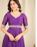 TRENDING RANGOLI SILK HAND MOTI WORK GWON WITH DUPATTA FESTIVE WEAR WHOLESALE PRICE ETHNIC GARMENT (7)