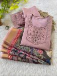 TRENDING ROMAN SILK HAND WORK TOP BOTTOM WITH PRINTED DUPATTA PARTY WEAR WHOLESALE PRICE ETHNIC GARMENT (6)