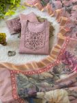 TRENDING ROMAN SILK HAND WORK TOP BOTTOM WITH PRINTED DUPATTA PARTY WEAR WHOLESALE PRICE ETHNIC GARMENT (6)