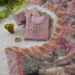 TRENDING ROMAN SILK HAND WORK TOP BOTTOM WITH PRINTED DUPATTA PARTY WEAR WHOLESALE PRICE ETHNIC GARMENT (6)