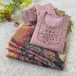 TRENDING ROMAN SILK HAND WORK TOP BOTTOM WITH PRINTED DUPATTA PARTY WEAR WHOLESALE PRICE ETHNIC GARMENT (6)