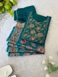 TRENDING ROMAN SILK MIRROR HAND WORK TOP BOTTOM WITH DUPATTA PARTY WEAR WHOLESALE PRICE ETHNIC GARMENT (7)