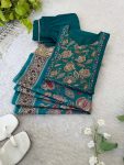 TRENDING ROMAN SILK MIRROR HAND WORK TOP BOTTOM WITH DUPATTA PARTY WEAR WHOLESALE PRICE ETHNIC GARMENT (7)