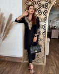 TRENDING VELVET EMBROIDERY WORK TOP WITH PALAZZO PARTY WEAR WHOLESALE PRICE ETHNIC GARMENT (3)