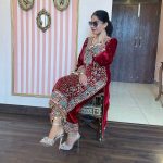 TRENDING VELVET EMBROIDEY SEQUENCE LACE WORK TOP BOTTOM WITH DUPATTA PARTY WEAR WHOLESALE PRICE ETHNIC GARMENT (2)