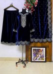 TRENDING VELVET ZARI EMBROIDERY WORK TOP PALAZZO WITH DUPATTA PARTY WEAR WHOLESALE PRICE ETHNIC GARMENT (7)