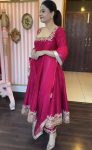 TRENDING VICHITRA SILK EMBROIDERY SEQUENCE WORK GOWN BOTTOM WITH DUPATTA PARTY WEAR WHOLESALE PRICE ETHNIC GARMENT (2)