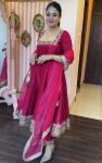 TRENDING VICHITRA SILK EMBROIDERY SEQUENCE WORK GOWN BOTTOM WITH DUPATTA RANI