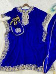 TRENDING VISCOSE VELVET EMBROIDERY BORDER WORK KAFTAN WITH DHOTI AND BATWA PARTY WEAR WHOLESALE PRICE ETHNIC GARMENT (4)