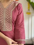 VISCOSE CHANDERI SEQUENCE CODING EMBROIDERY WORK TOP BOTTOM WITH DUPATTA FESTIVE WEAR WHOLESALE PRICE ETHNIC GARMENT (8)