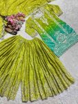 1DESIGNER CHINON EMBROIDERY CODING SEQUENCE WORK TOP PALAZZO WITH DUPATTA FESTIVE WEAR WHOLESALE PRICE ETHNIC GARMENT (9)
