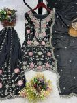 1DESIGNER CHINON EMBROIDERY SEQUENCE THREAD WORK TOP PALAZZO WITH DUPATTA FESTIVE WEAR WHOLESALE PRICE ETHNIC GARMENT (20)