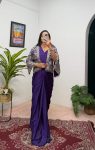 1DESIGNER CHINON PLAIN READY TO WEAR SAREE WITH STITCHED BLOUSE AND EMBROIDERY WITH FANCY LACE WORK KOTI PARTY WEAR WHOLESALE PRICE ETHNIC GARMENT (19)