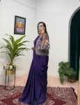 1DESIGNER CHINON PLAIN READY TO WEAR SAREE WITH STITCHED BLOUSE AND EMBROIDERY WITH FANCY LACE WORK KOTI PARTY WEAR WHOLESALE PRICE ETHNIC GARMENT (19)
