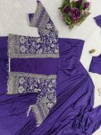 1DESIGNER CHINON PLAIN READY TO WEAR SAREE WITH STITCHED BLOUSE AND EMBROIDERY WITH FANCY LACE WORK KOTI PARTY WEAR WHOLESALE PRICE ETHNIC GARMENT (19)