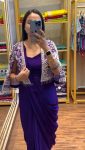 1DESIGNER CHINON PLAIN READY TO WEAR SAREE WITH STITCHED BLOUSE AND EMBROIDERY WITH FANCY LACE WORK KOTI PARTY WEAR WHOLESALE PRICE ETHNIC GARMENT (19)