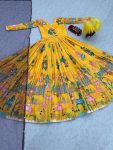 1DESIGNER COTTON DIGITAL PRINTED GOWN WITH DUPATTA FESTIVE WEAR WHOLESALE PRICE ETHNIC GARMENT (18)