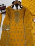 1DESIGNER FAUX GEORGETTE THREAD WITH SEQUENCE WORK TOP PALAZZO WITH DUPATTA FESTIVE WEAR WHOLESALE PRICE ETHNIC GARMENT (22)