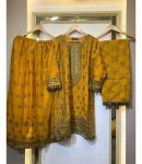 1DESIGNER FAUX GEORGETTE THREAD WITH SEQUENCE WORK TOP PALAZZO WITH DUPATTA FESTIVE WEAR WHOLESALE PRICE ETHNIC GARMENT (22)