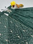 1DESIGNER GEORGETTE EMBROIDERY SEQUENCE WORK GOWN WITH DUPATTA FESTIVE WEAR WHOLESALE PRICE ETHIC GARMENT (8)