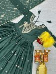 1DESIGNER GEORGETTE EMBROIDERY SEQUENCE WORK GOWN WITH DUPATTA FESTIVE WEAR WHOLESALE PRICE ETHIC GARMENT (8)